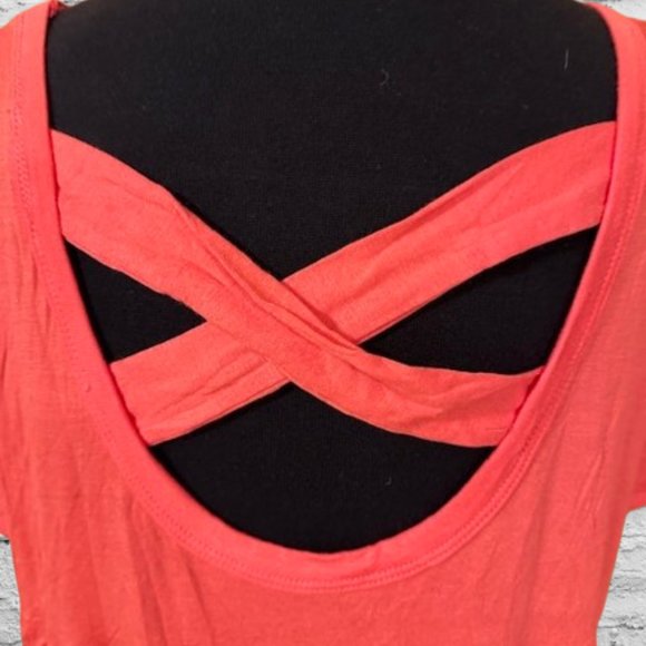 Coral Criss Cross Back Tunic Top  4050  NWT Boutique - Picture 4 of 10